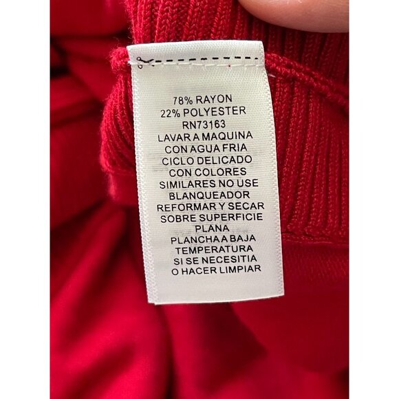 NWT Cable & Gauge Womens Red Sweater Dress 1X Rayon/Polyester - Picture 5 of 8